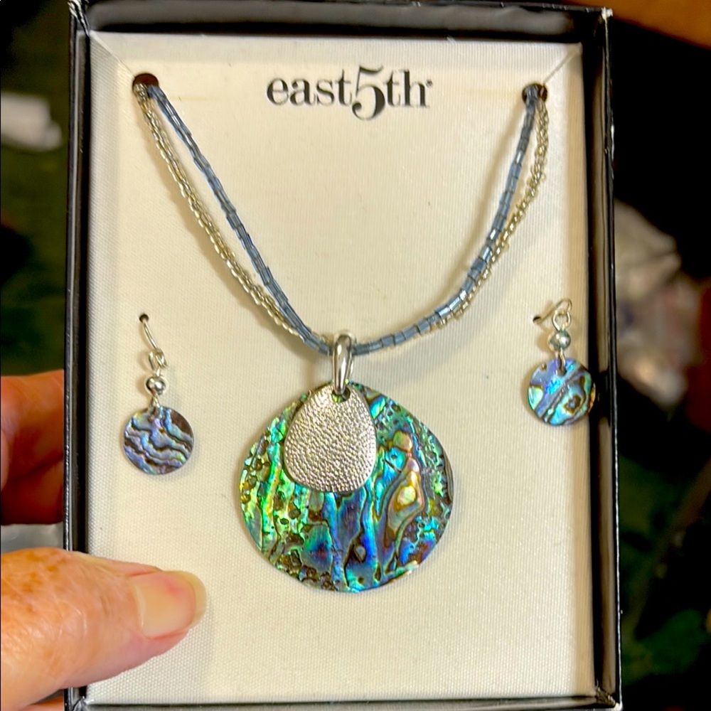 East 5th Silver and Blue Necklace with Pendant